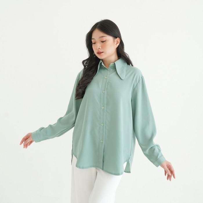 (Allthebest) Ae Ri Shirt - Korea Premium by Lilac Blouse Wanita Korea