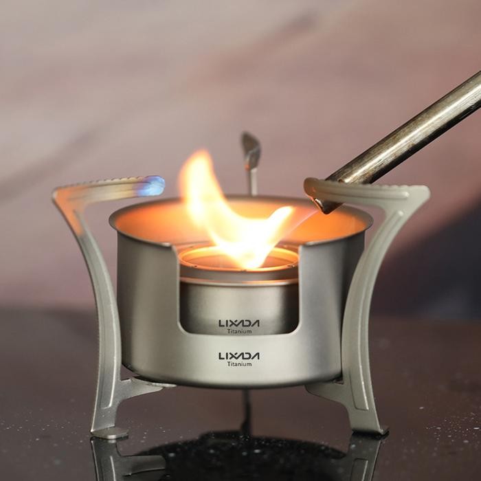 Terbaru Terlaris New Arrival LIXADA Titanium Camping Stove Stove Ultralight Mini Pocket