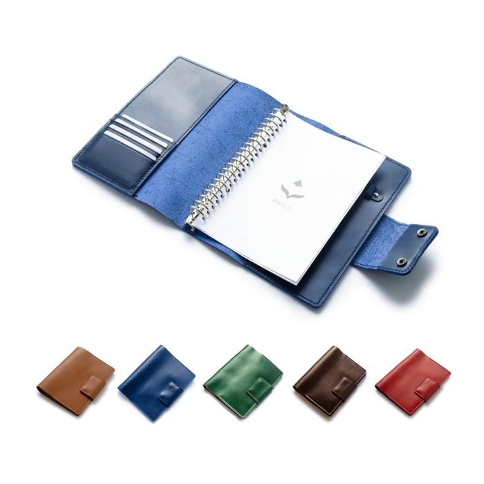 

TERLARIS binder kulit asli A5 agenda ring loose leaf warna biru - PHBD1009 READY STOCK