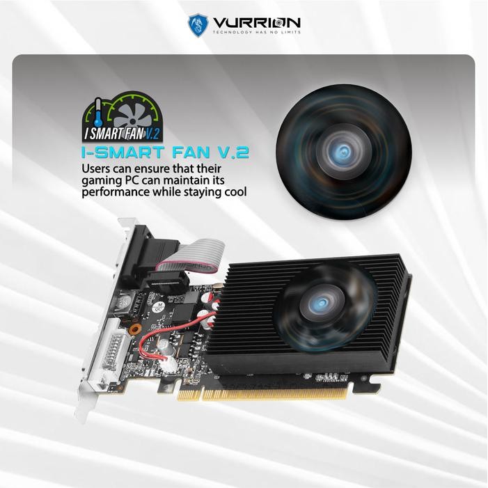 Unik Vga Card / Vga Nvidia Vurrion Gt740 / Gt740 Lp 2Gb Gddr3 128-Bit