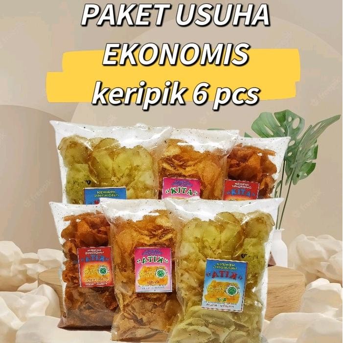 

BUNDLING 6 KERIPIK SINGKONG DAUN JERUK KITA KHAS MARTAPURA SNACKS FOOD CHIPS KRIPIK SINGKOS PEDES