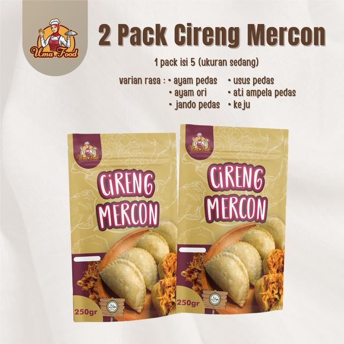 

2 PACK CIRENG MERCON UMAFOOD ISI AYAM/JANDO/USUS/ATI/KEJU