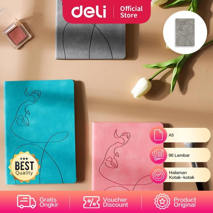 

Deli Leather Cover Notebook Buku Catatan Agenda Sampul Kulit A5 EN126L