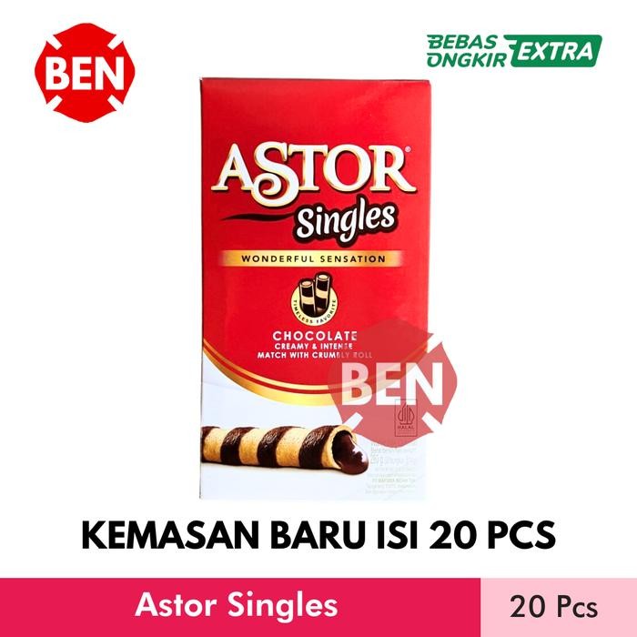 

ASTOR SINGLES 1 PAK BOX 12 PCS 18G 18GR - STICK CHOCOLATE COKLAT