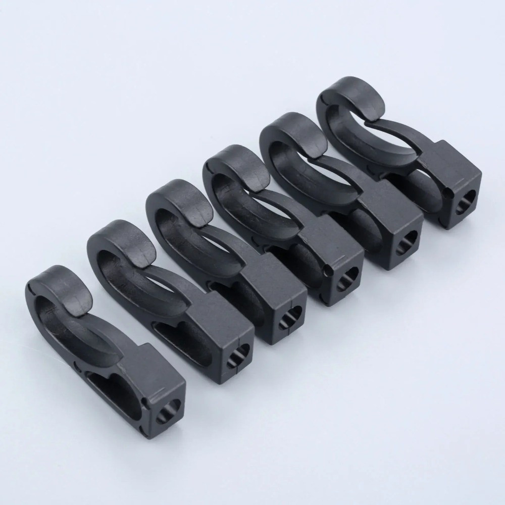 6Pcs Kayak Canoe Boat Dinghy 6mm Bungee Elastic Rope Shock Cord Terminal End Hook Snap Clips Nylon B