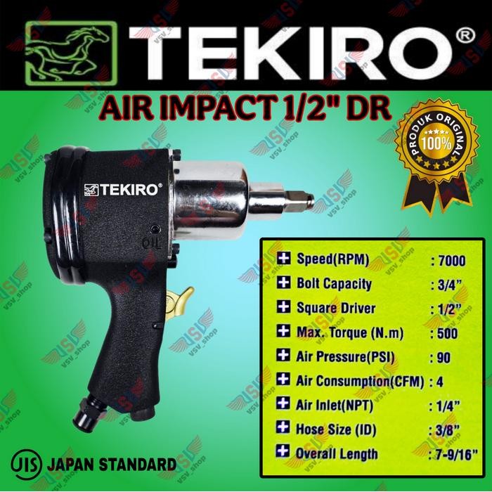 Limited Air Impact Wrench 1/2" Tekiro Impact Angin Tekiro Original