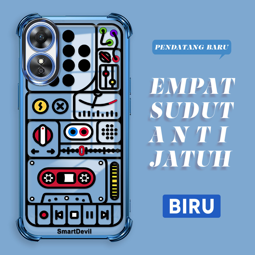 Casing Transparan Mode Logo Casing For OPPO A17 A17K Case Phone Soft Cassing Softcase Kesing DLJ-S3-