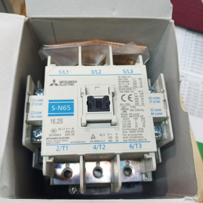 Contactor Kontaktor Mitsubiahi S-N65 Sn65 220Vac 100A Original