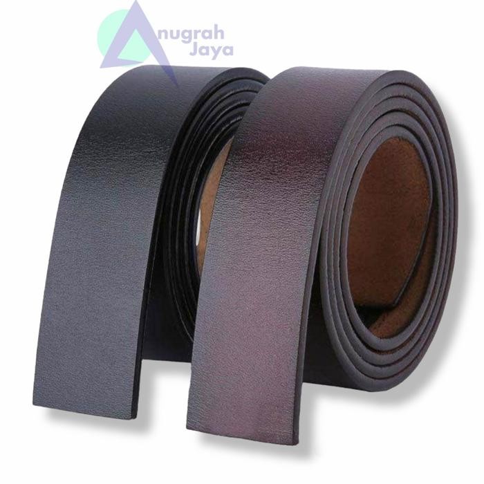 Tali Ikat Pinggang Model Rel Kulit Sapi Asli Tanpa kepala