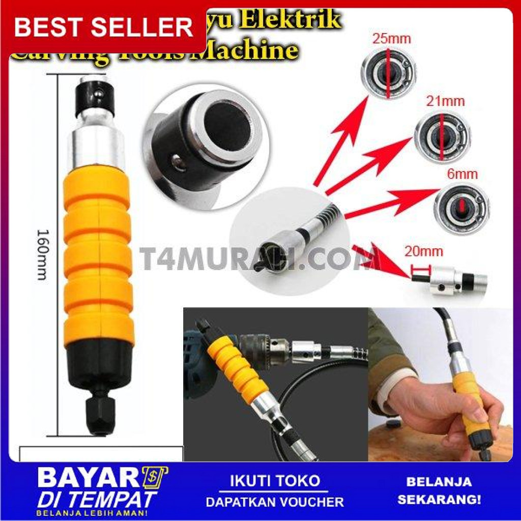 FREE ONGKIR CARVING TOOLS ADAPTER MESIN BOR LISTRIK PAHAT KAYU ELEKTRIK BISA COD