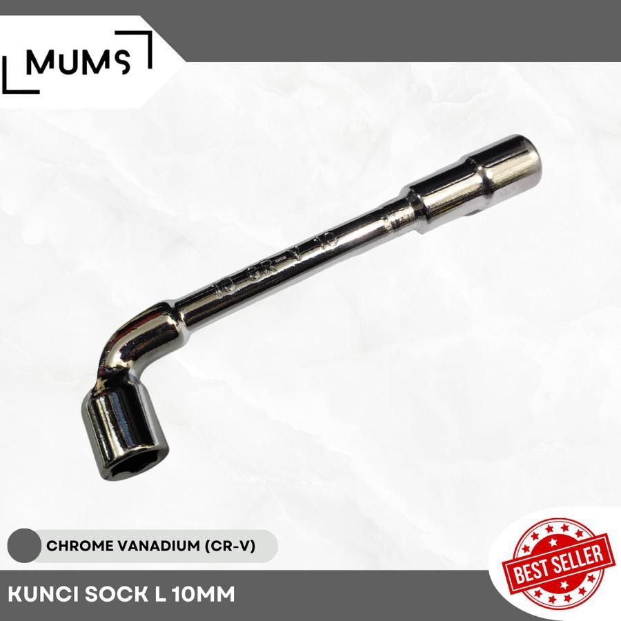 DUTA PRKSA88 - GROSIR TERMURAH Kunci Sock L Double Sok Key 2 Way 10 mm - Kunci Sok Shock DR 1/2" 6PT