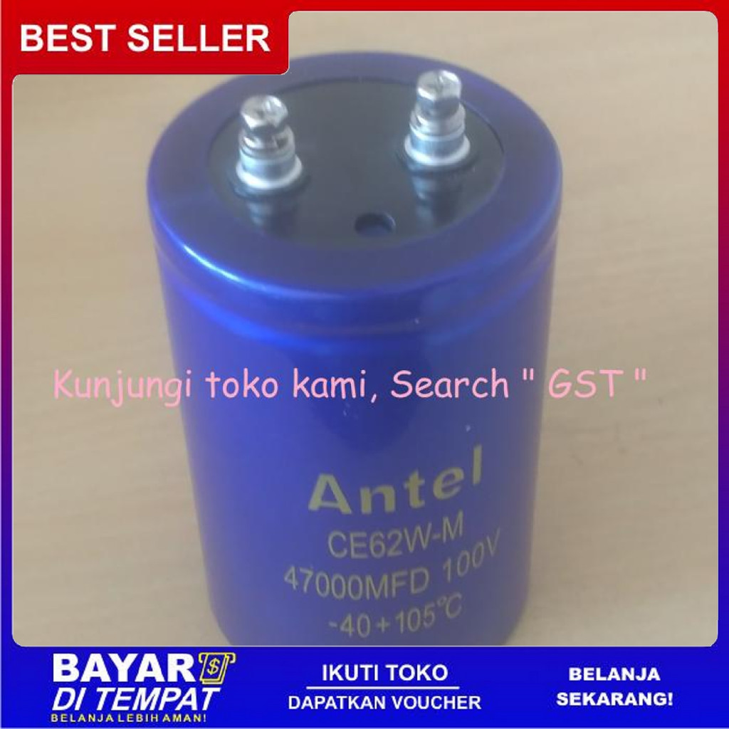 FREE ONGKIR ELCO POWER 47000 UF MFD 100V CAPASITOR KAPASITOR 47000MFD UF BISA COD