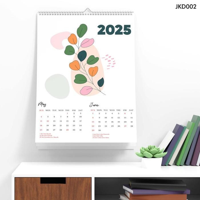 

ASLI kalender dinding 2025 lengkap aesthetic unik isi 7 lembar ukuran A3 READY STOCK