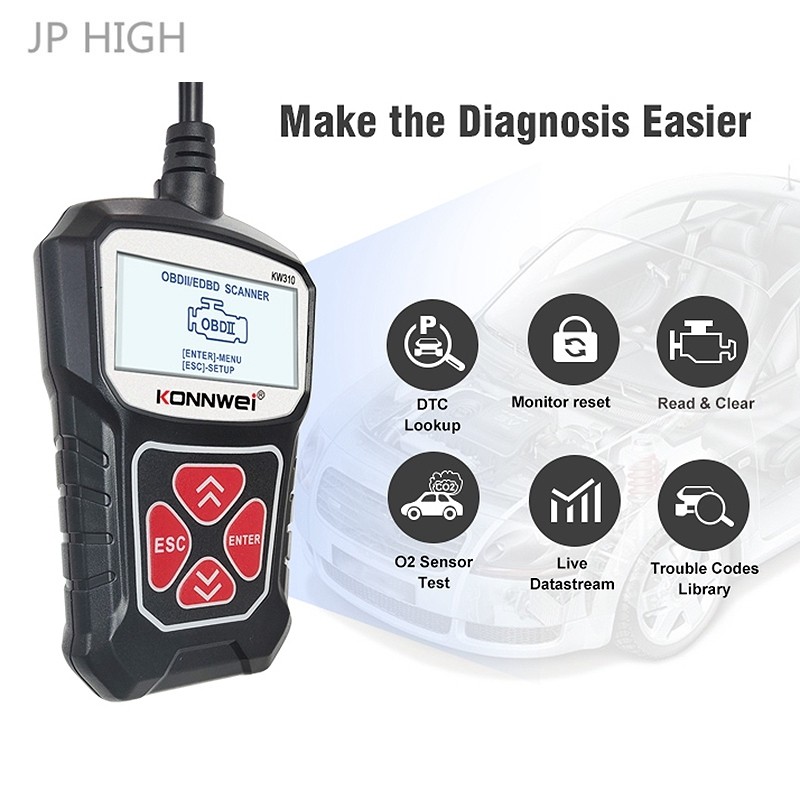 Konnwei KW310 OBD2 Scanner For Auto OBD 2 Car Scanner Diagnostic Tool