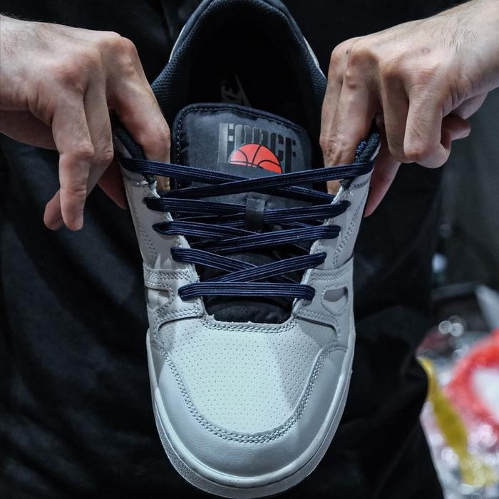Untiedlaces - Navy Blue - Tali Sepatu Elastis / Elastic Shoelaces