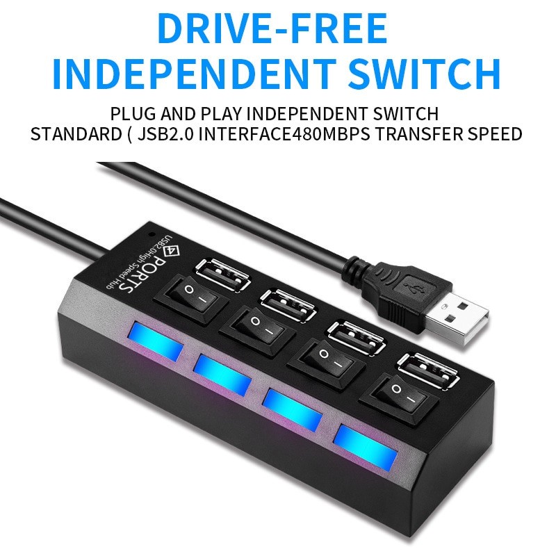 Terlaris, USB Splitter Multi-fungsi Interface Hub Hub Laptop
