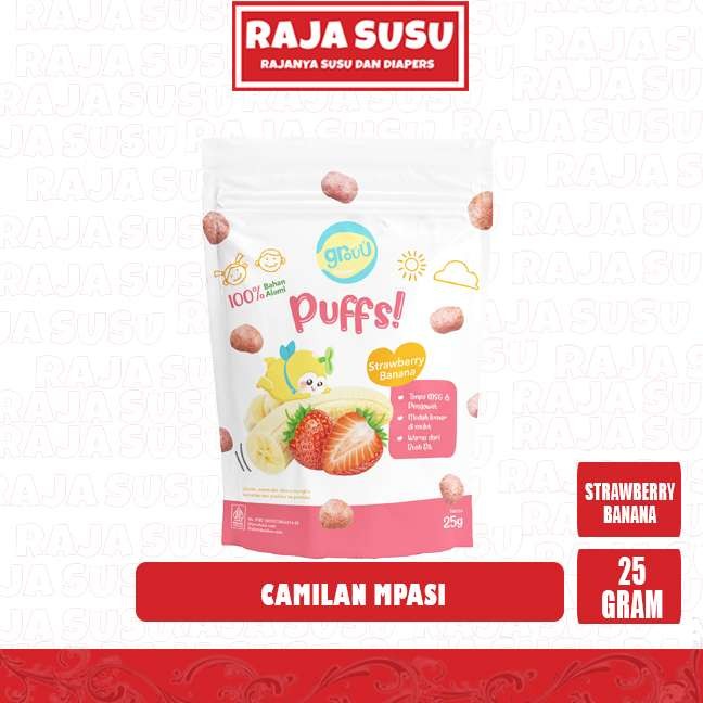 

GROUU PUFF STRAWBERRY BANANA 25GR - RAJA SUSU