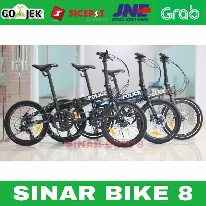 Sepeda Lipat 20 Inch Element Police Texas Alloy