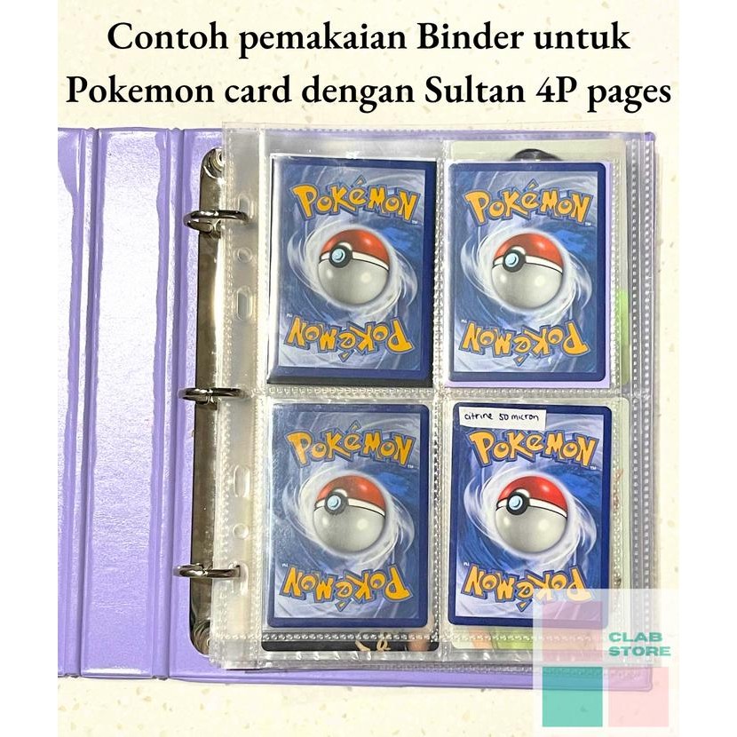 

ASLI Sultan Page Sve A5 4P Two Sides Ring Binder Album for Pokemon, TCG, MTG, Kpop, Photocard and