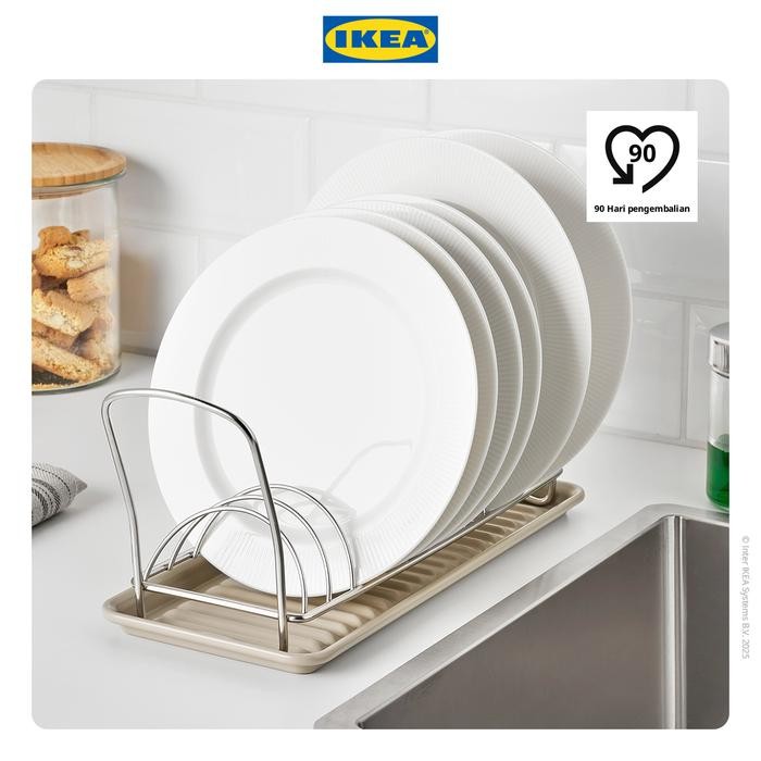 NEW IKEA VLVRDAD Rak Pengering Piring Stainless Steel 12x32cm