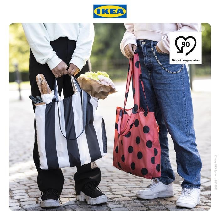 NEW IKEA SKYNKE Kantong / Tas Belanja Serbaguna 45x36 cm