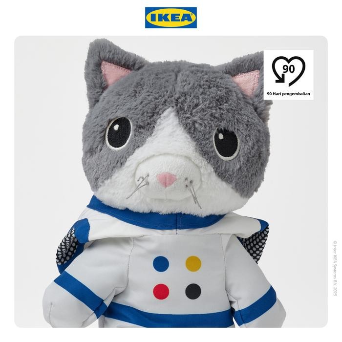 NEW IKEA AFTONSPARV Boneka Astronot Kucing 28 cm