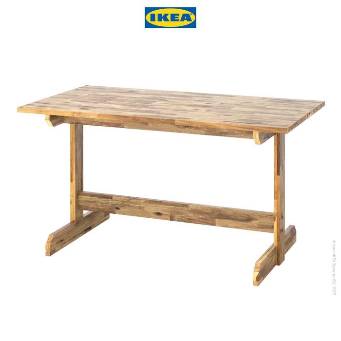 NEW IKEA NACKANS Meja Makan Minimalis Akasia 140x76 cm