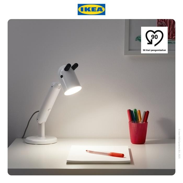 NEW IKEA KRUX Lampu Meja Kerja Warna Putih