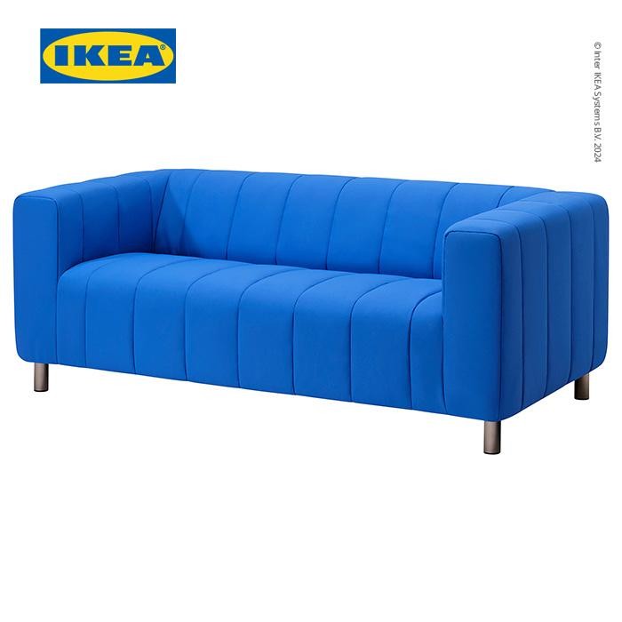 NEW IKEA KLIPPAN Sofa 2 Dudukan LNGBAN Biru Terang