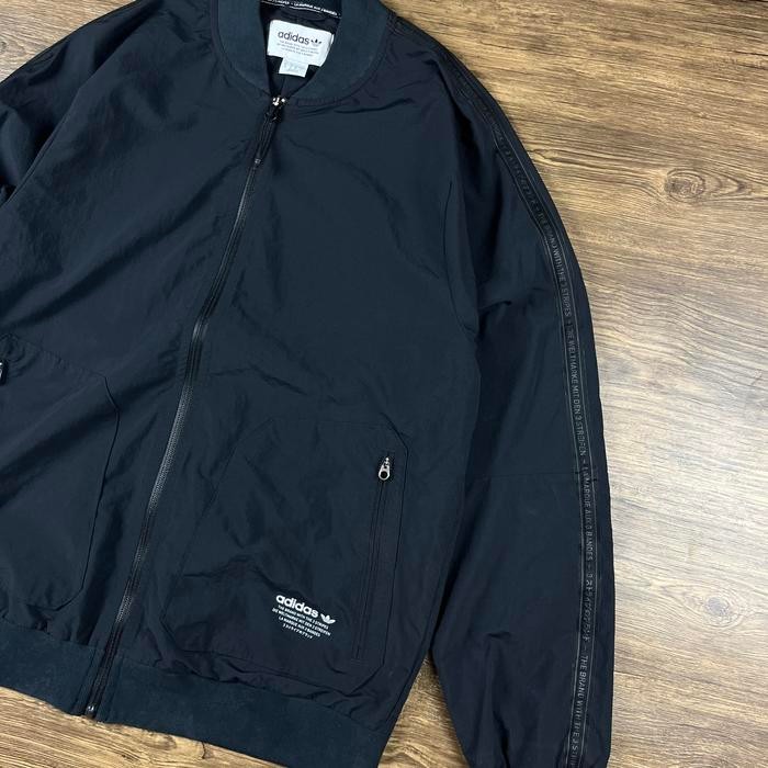 Jaket Adidas Bomber 3 Stripes Jacket Windbreaker