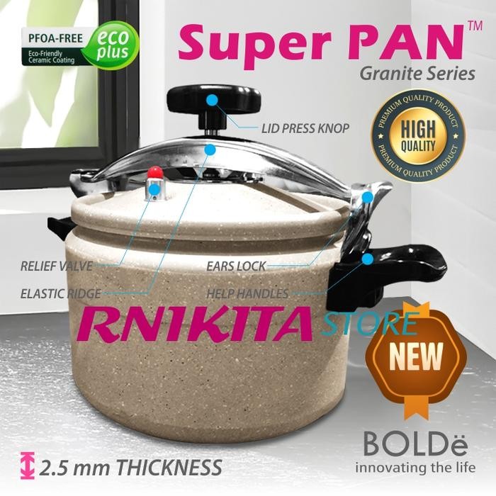 Bolde Panci Presto Super Pan Bolde 24 Cm - Granite Coating Anti Lengket