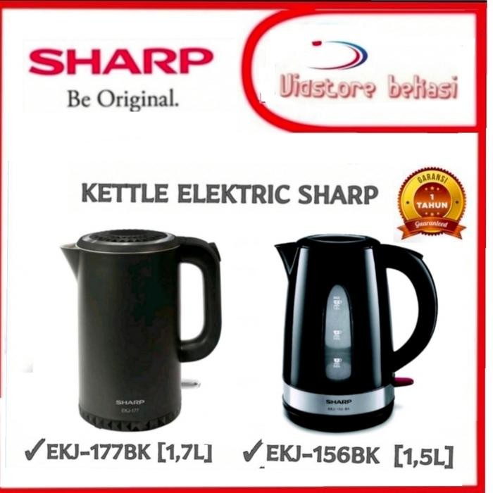 Bisa E-Faktur Kettle Sharp Ekj-177Bk/Ekj156 Jug Teko Listrik Pemanas Air 100% Ori