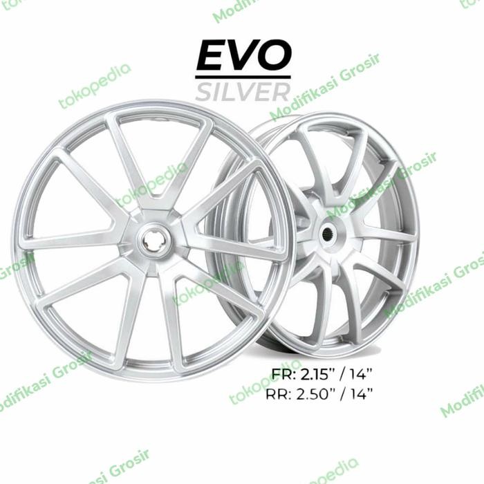 Velg Racing Tapak Lebar Chemco Evo Vario Beat Scoopy Silver Ori