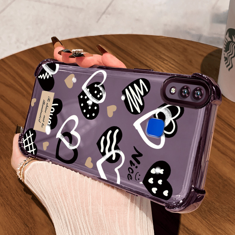 Casing Hp untuk VIVO Y91 Y91i Y93 Y95 Y91C Y1s Y90 Case Casing ponsel Love Cesing pelindung Silikon 