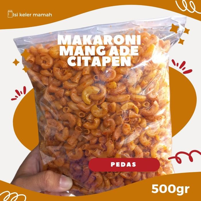 

MAKARONI MANG ADE CITAPEN ASLI TASIKMALAYA 500GRAM PEDAS GURIH KERIUK Food Makroni Snack Cemilan