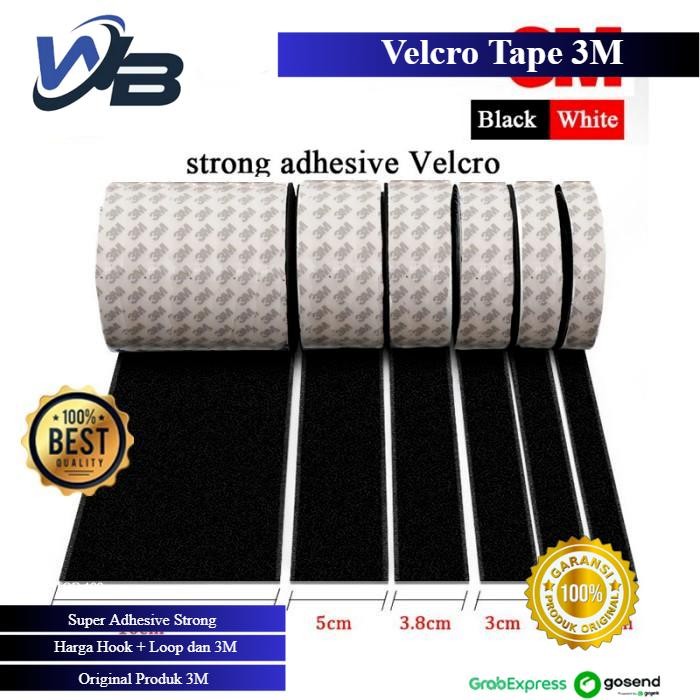 

Velcro Tape 3M Double Tape Perekat Serbaguna 2 Sisi Kasar Halus Set - Tali Roll 100% Original 3M