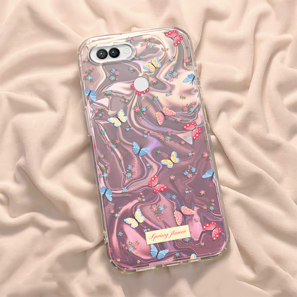 Casing Hp Untuk Realme 2 U1 Pro Hardcase Ponsel Cassing Butterfly Flower 0023 SBW Kesing Hard Cesing
