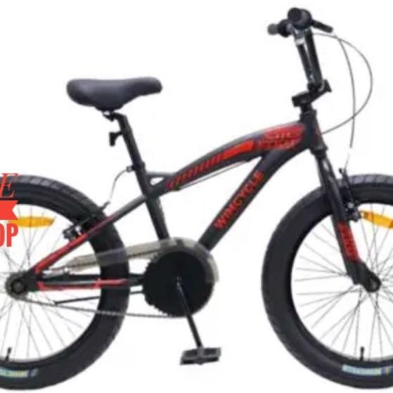Sepeda Bmx Wimcycle Bigfoot Solid Series 20 Inch Black Red Ban 3.0