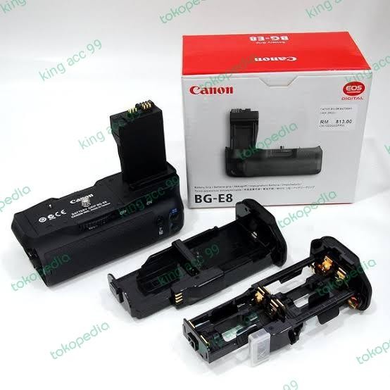BATERAI GRIP CANON BG-E8 FOR CANON EOS 550D 600D 700D / BG CANON BGE8 (TERBAIK) (TERBARU) (TERMURAH)