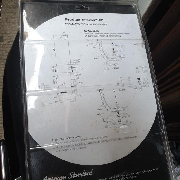 Sifon Wastafel Afur Pembuangan Wastafel American Standard