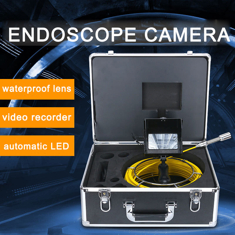 Pipeline Endoscope Camera Snake Pipe Detector Industrial Drain Sewer