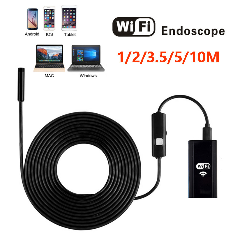 Wistino Wifi Endoscope USB Camera Soft Cable 1m 3m 10m Waterproof