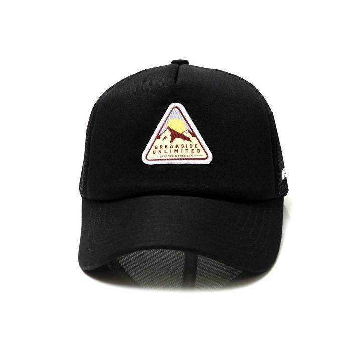 [ BOX] Breakside Trucker Cap Mountain - Black Topi Pria *