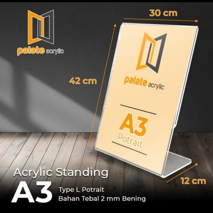 

TERLARIS AKRILIK A3 L POTRAIT / AKRILIK STNG 2MM / 30cm x 42cm READY STOCK