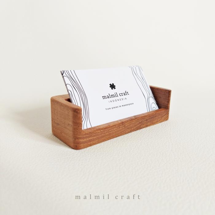 

TERMURAH 'Nusantara' Tempat / Wadah Kartu a Kayu Jati - Malmil Craft READY STOCK