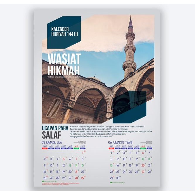 

ASLI Kalender tanggalan hijriyah/islam/arab READY STOCK