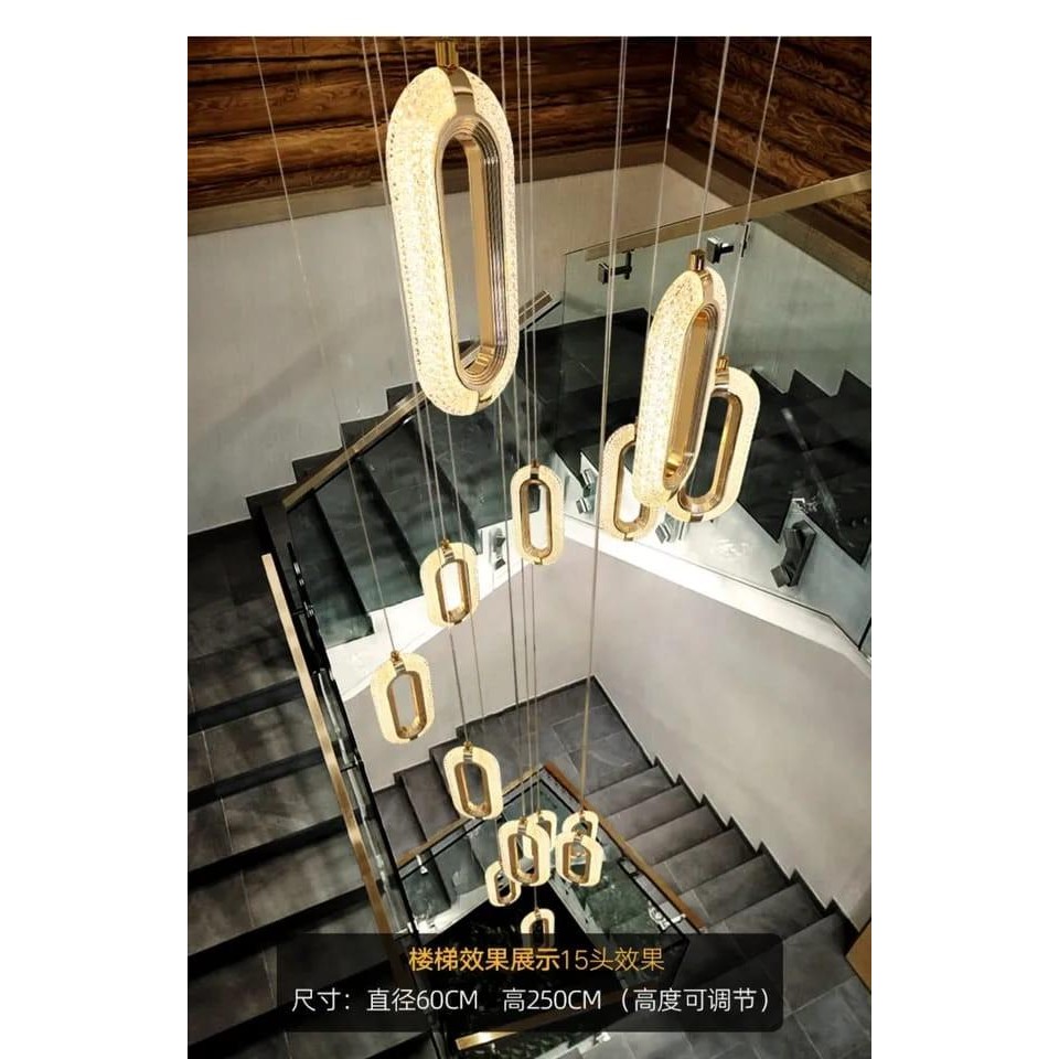 Lampu Hias Gantung Kristal Mewah / Lampu Gantung Rangkaian