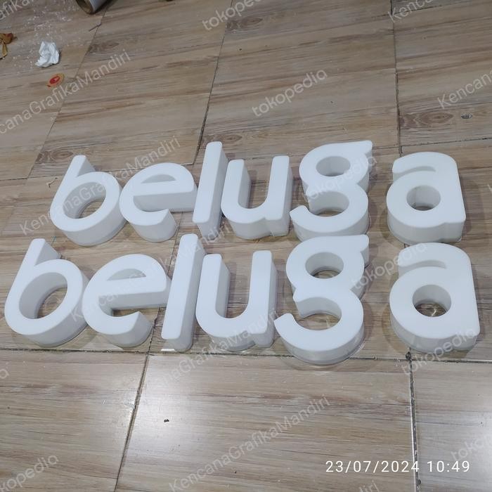 (Allthebest) Huruf timbul 3D akrilik ukuran custom tanpa LED