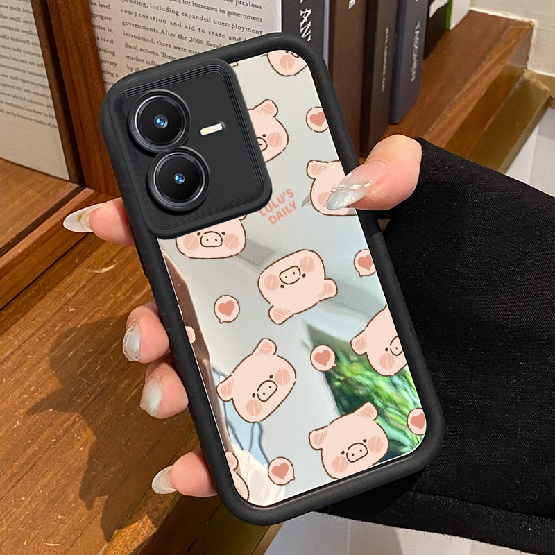 Casing Hp VIVO Y22 VIVO Y22s Case Casing pola Kucing dan Babi Kasing HP Cesing Silikon Softcase cerm