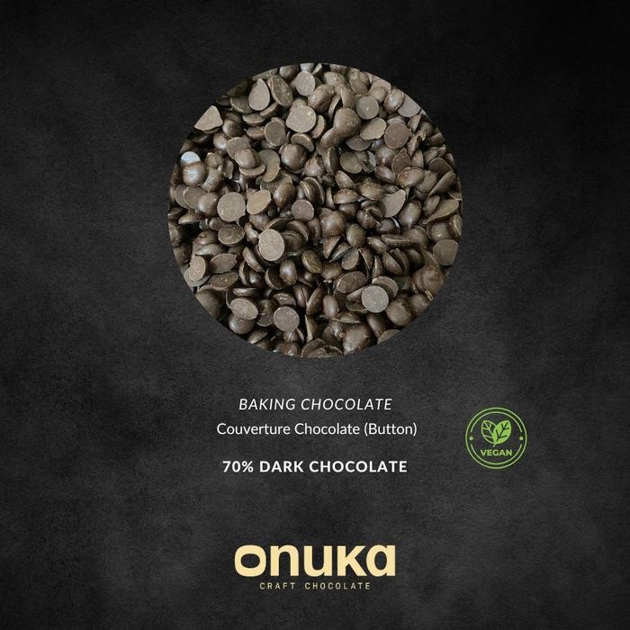 

Onuka 70% Dark Baking Couverture Chocolate / Coklat Kovertur Hitam Rendah Gula